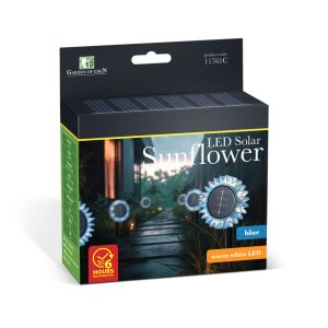 Szolár napraforgó 12db  - kék - leszúrható / felakasztható - 13 x 6,5 x 35 cm - Image 4