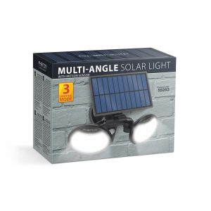 Mozgásérzékelős szolár reflektor - forgatható fejjel - 2 COB LED - Image 4