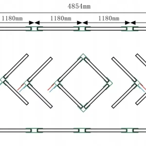 Berge Hexagon LED Garázsvilágító, 210W 2430x4850mm, 6500K - Image 7