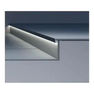 LED profil 2m UP-TILE10 A eloxált opál fedővel, végzáróval - Image 3