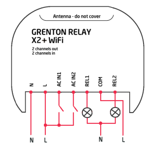 Süllyeszthető Wi-Fi relémodul 2 kimenettel - Image 4