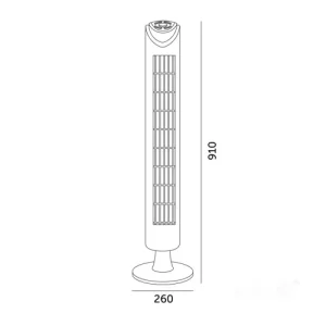 Toronyventilátor LISSE 2 ST 45W fekete Kobi Windstar - Image 6