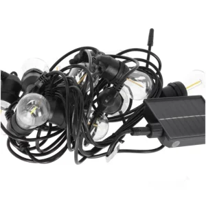 Napelemes LED-es fényfüzér, 10 m, 20 x 0,042 W, E27, - Image 3