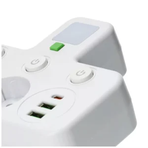 Elosztó LINEA PRO FL3 2 aljzat+2 USB/1 USB-C 4000K fehér Kobi - Image 4