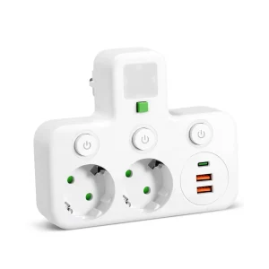 Elosztó LINEA PRO FL3 2 aljzat+2 USB/1 USB-C 4000K fehér Kobi - Image 5