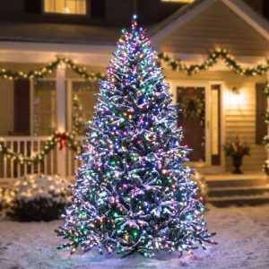 Fényfüzér - 30 m színes - 600 LED - 220-240V - 6W - átlátszó kábel - Image 3