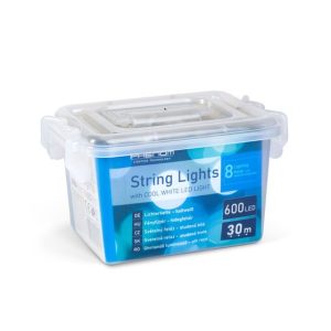 Fényfüzér - 30 m hidegfehér - 600 LED - 220-240V - 6W - átlátszó kábel - Image 5